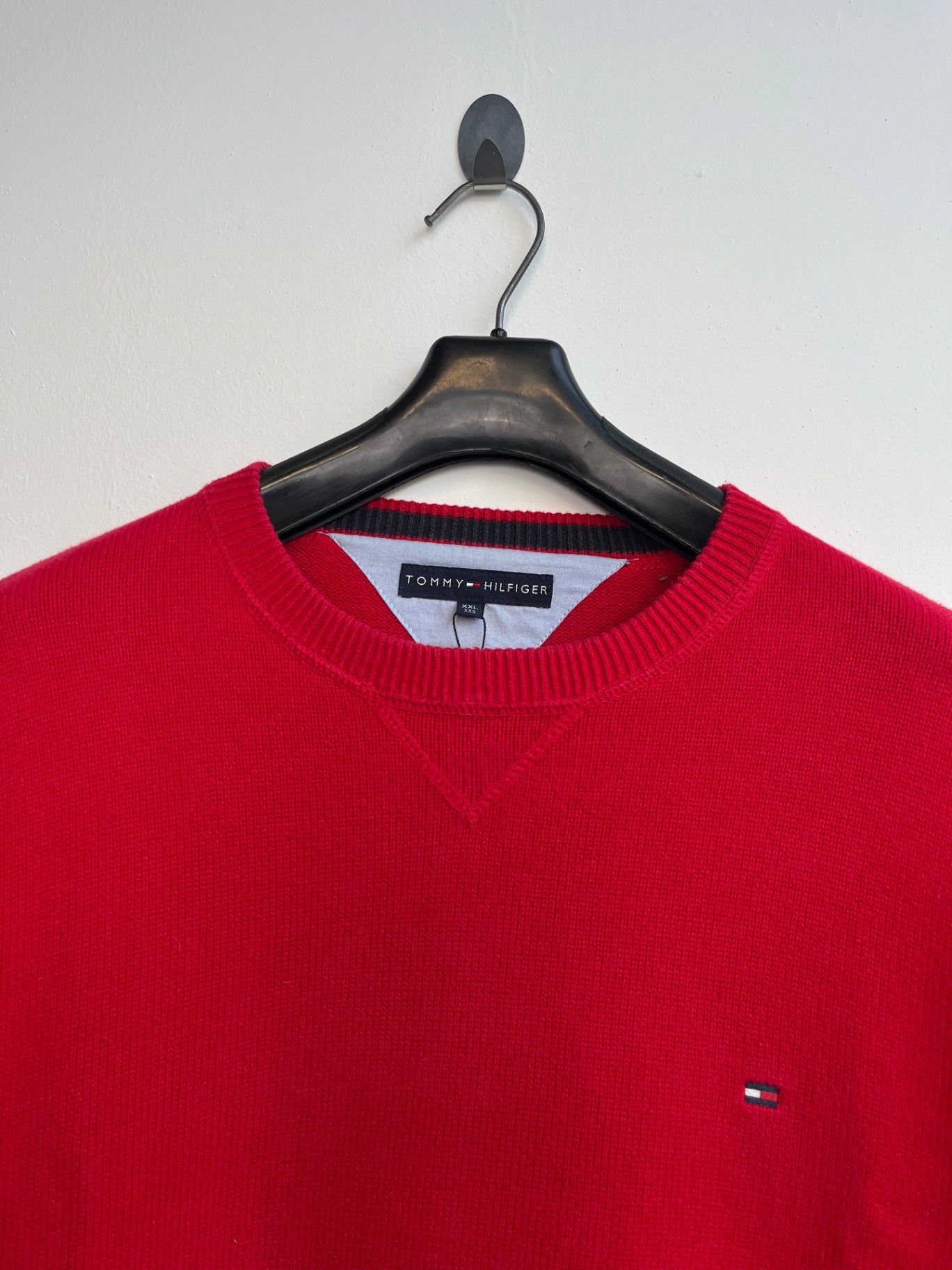 Tommy Hilfiger Red Knit Crewneck