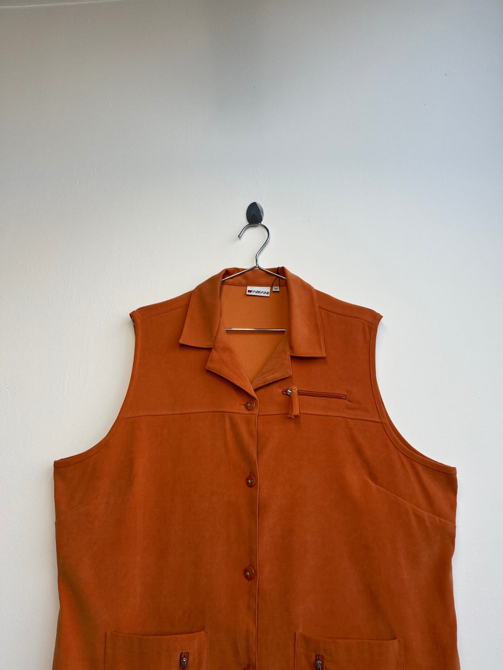 Fabiani Orange Button Down Vest