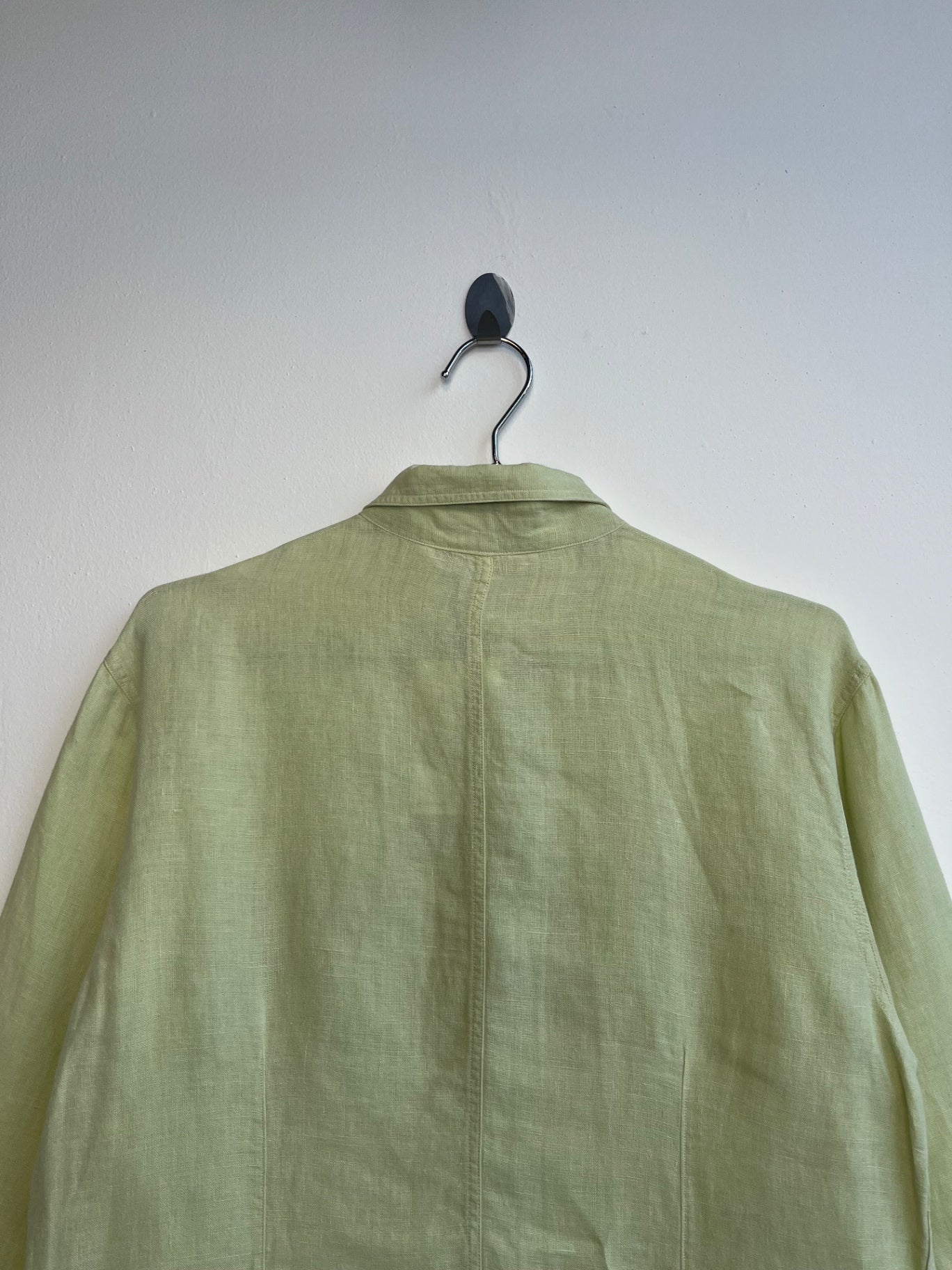 Green Quarter Sleeve Button Up Shirt