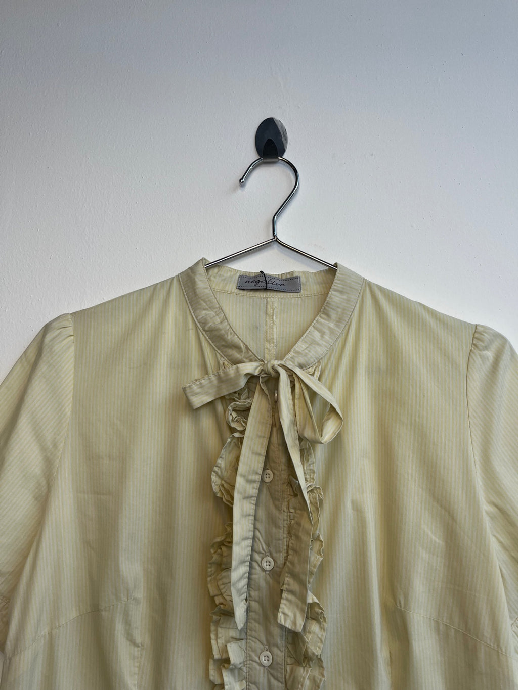 Negative Yellow Stripe Shirt