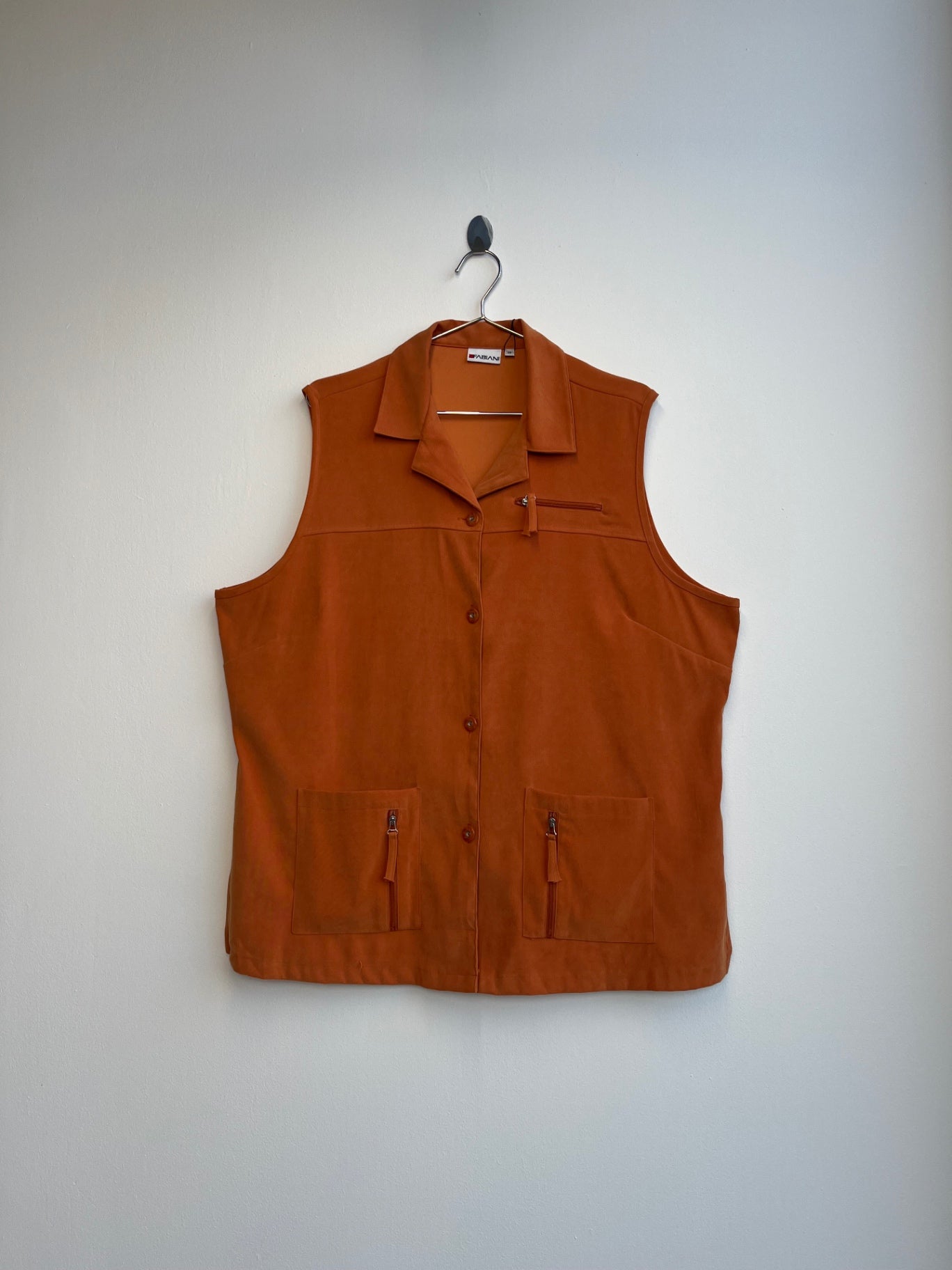 Fabiani Orange Button Down Vest