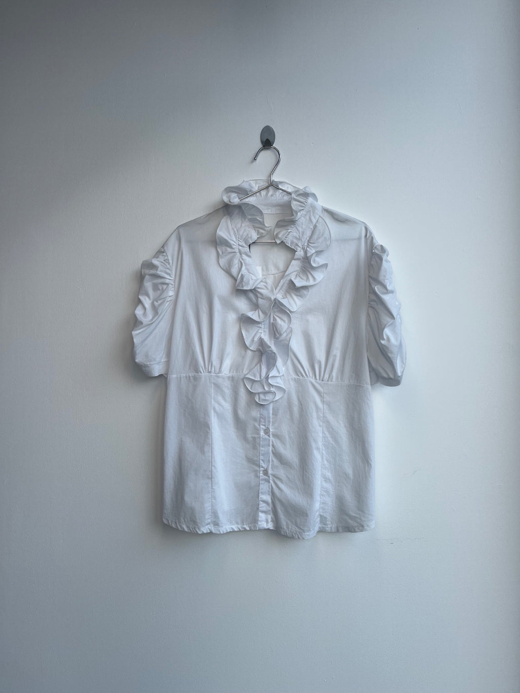 White Ruffle Shirt