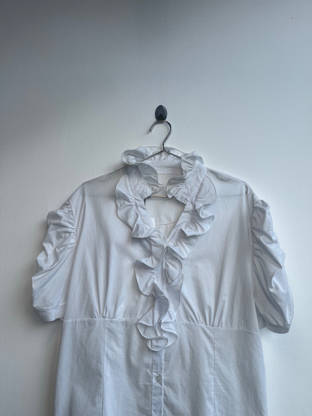 White Ruffle Shirt
