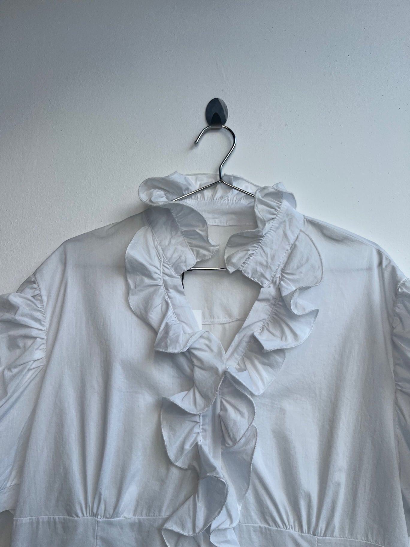 White Ruffle Shirt