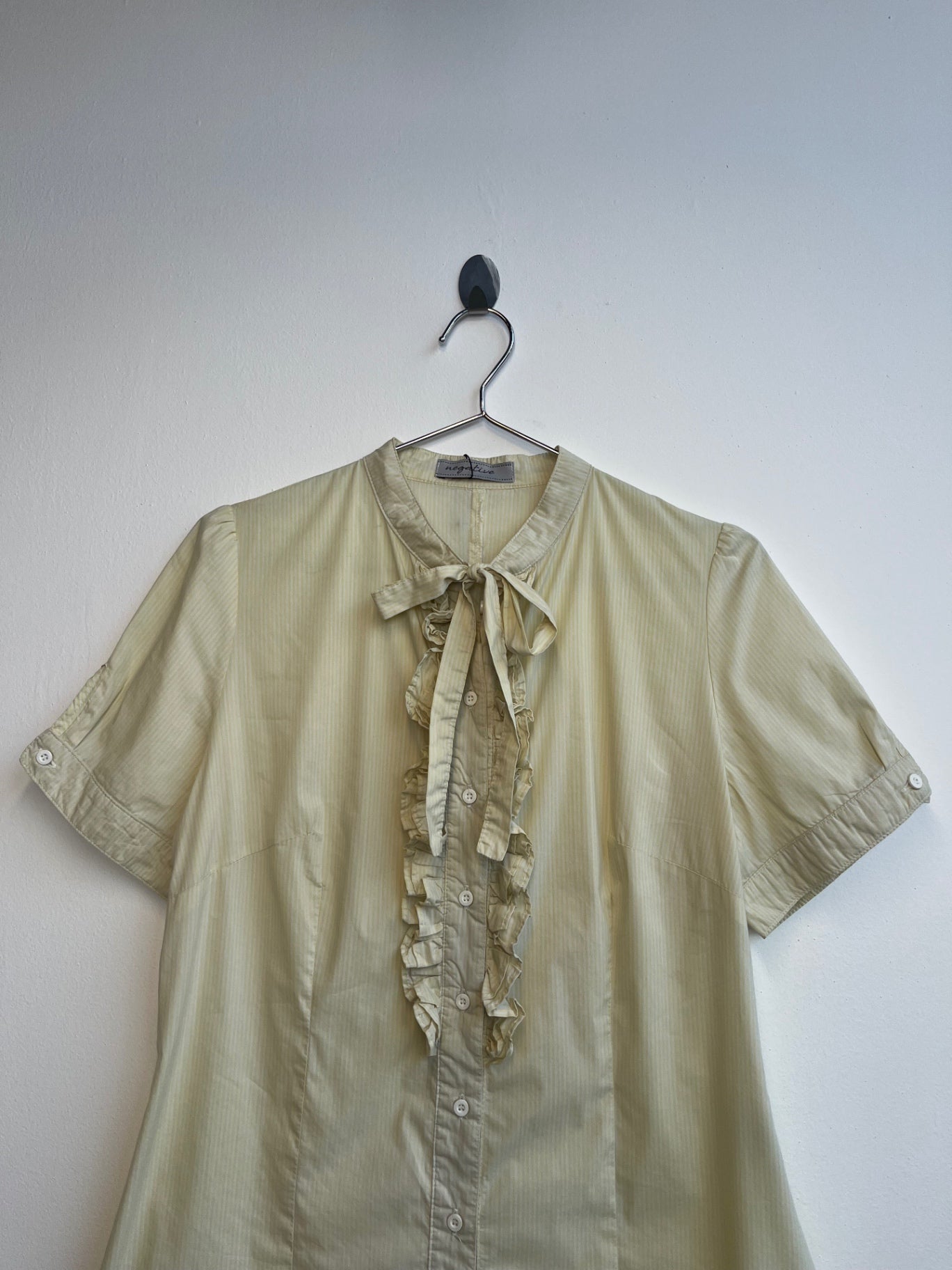 Negative Yellow Stripe Shirt