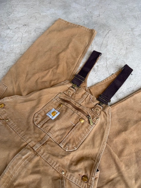 Carhartt Tan Canvas Bib
