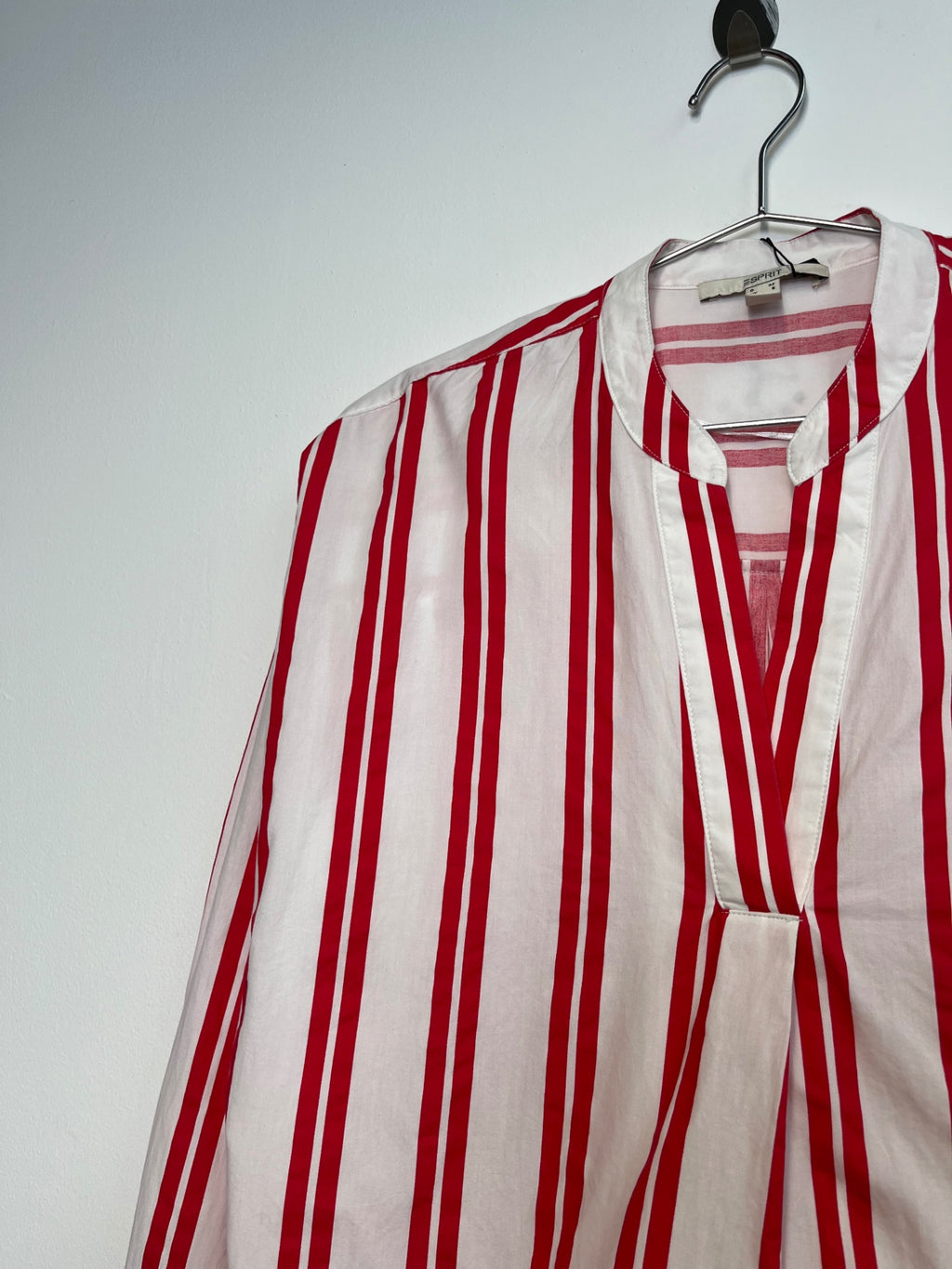 Esprit White & Red Stripe Shirt