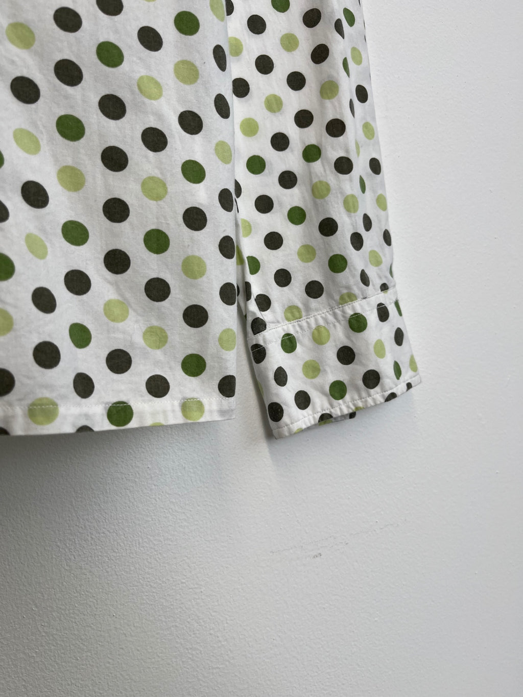 Green Polka Dot Blouse