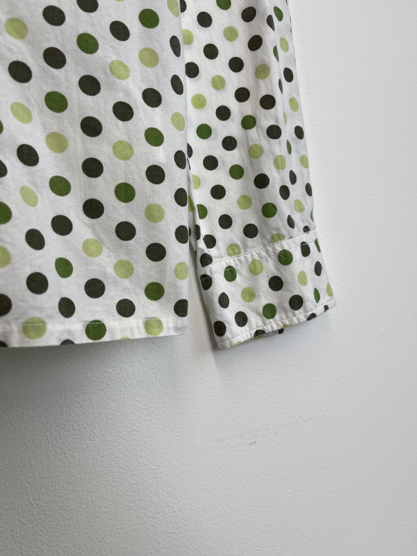 Green Polka Dot Blouse