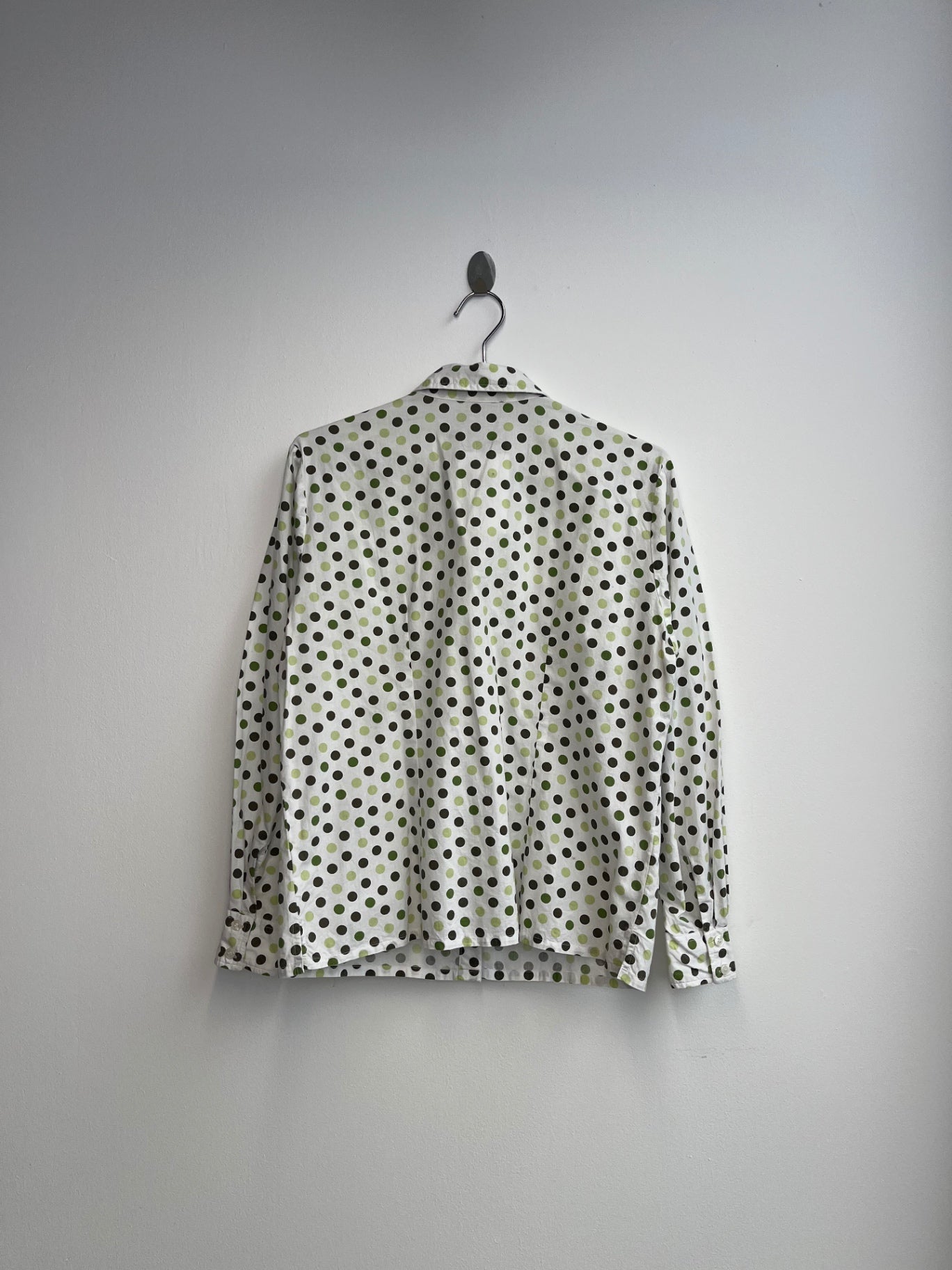 Green Polka Dot Blouse