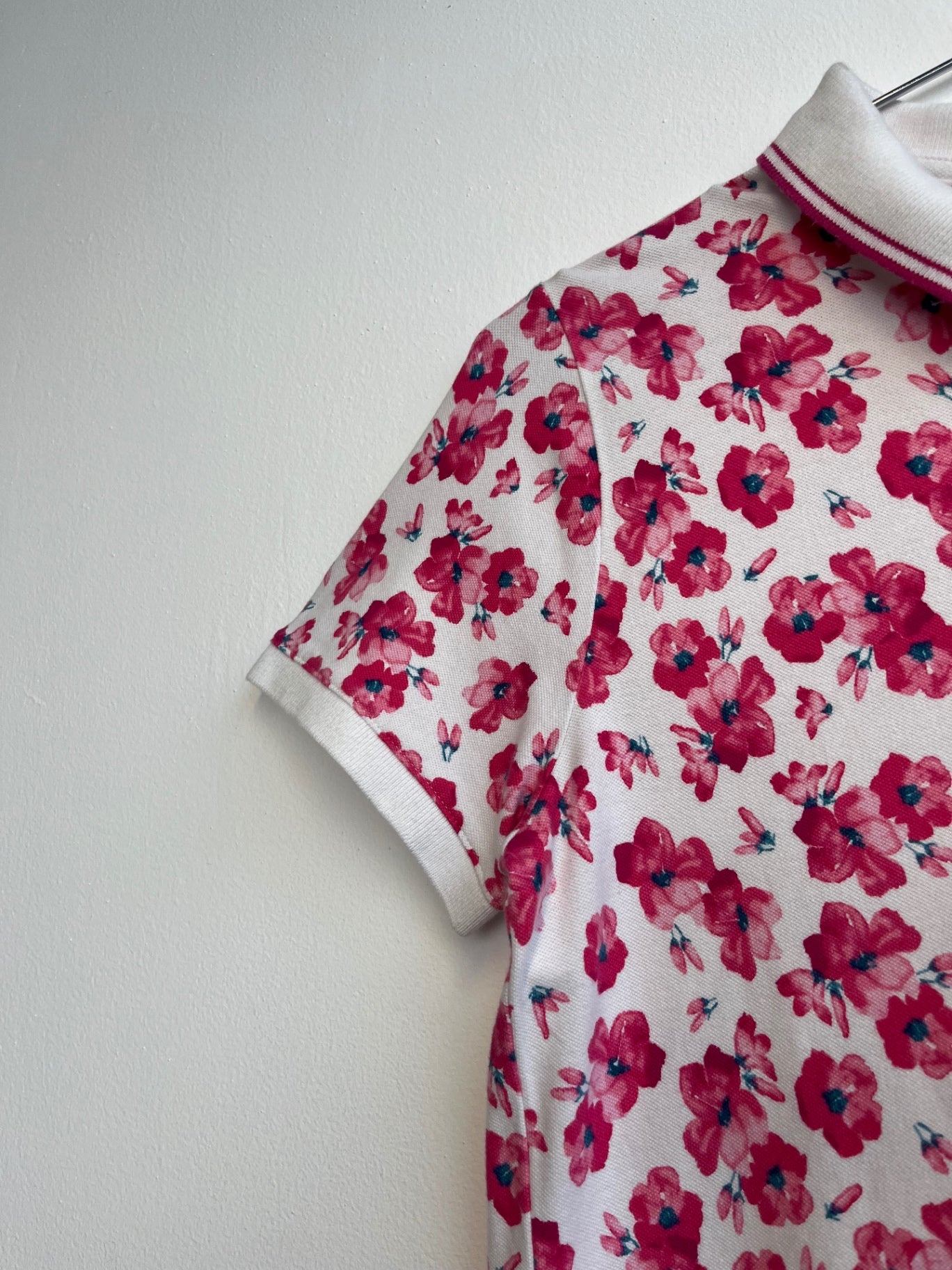 Lands'end Floral Golf Shirt