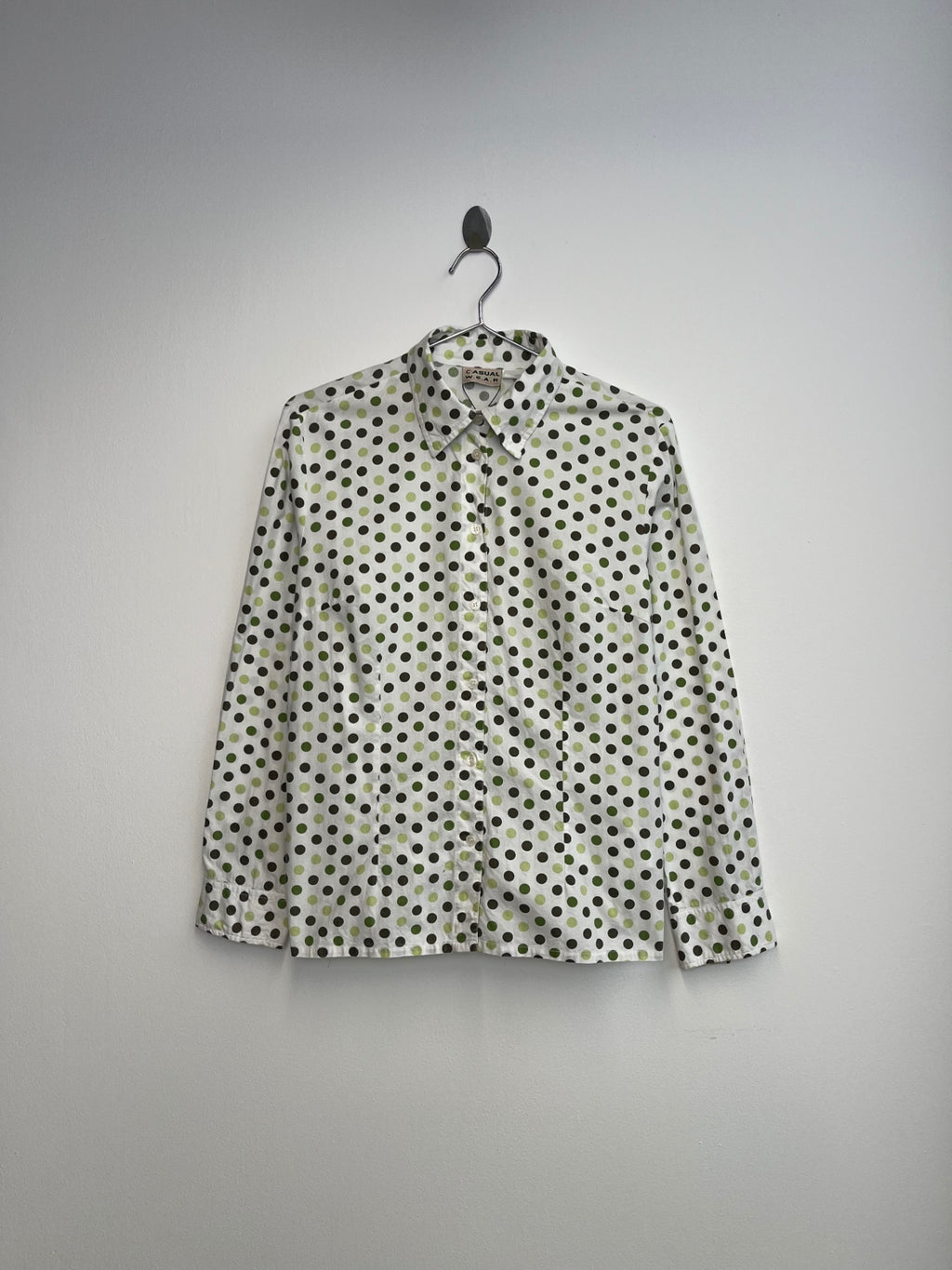 Green Polka Dot Blouse