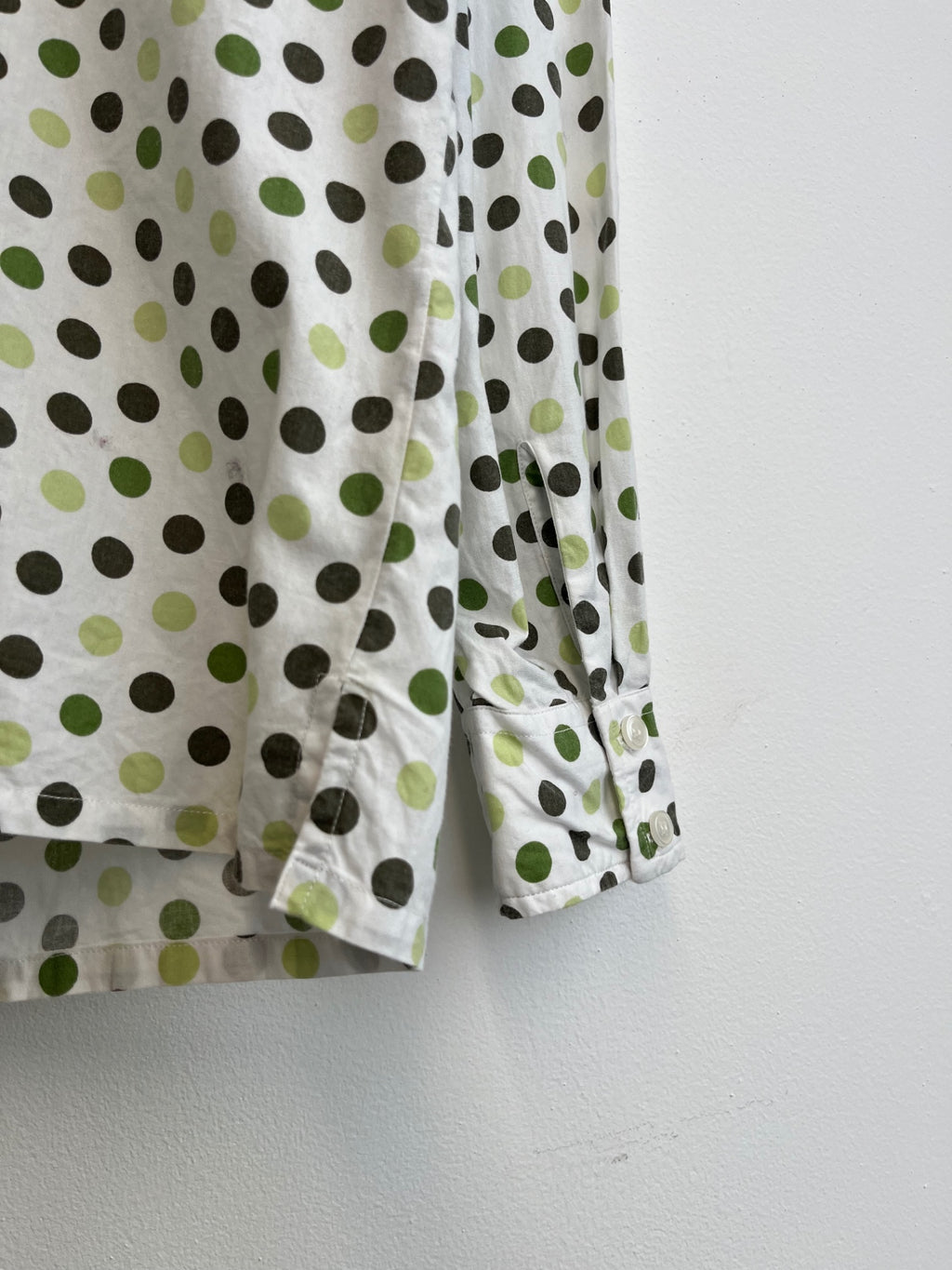 Green Polka Dot Blouse