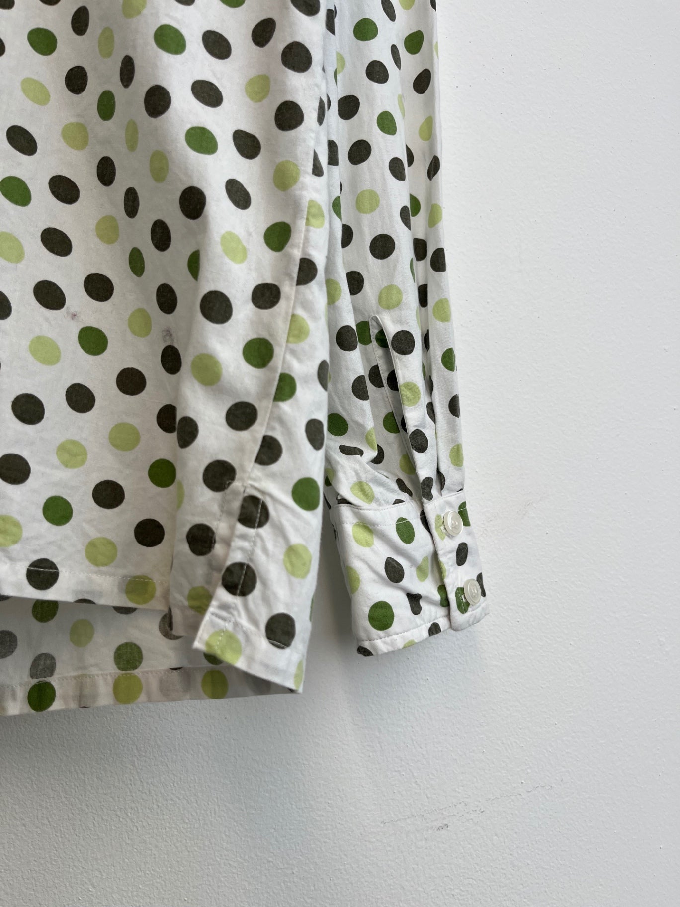 Green Polka Dot Blouse
