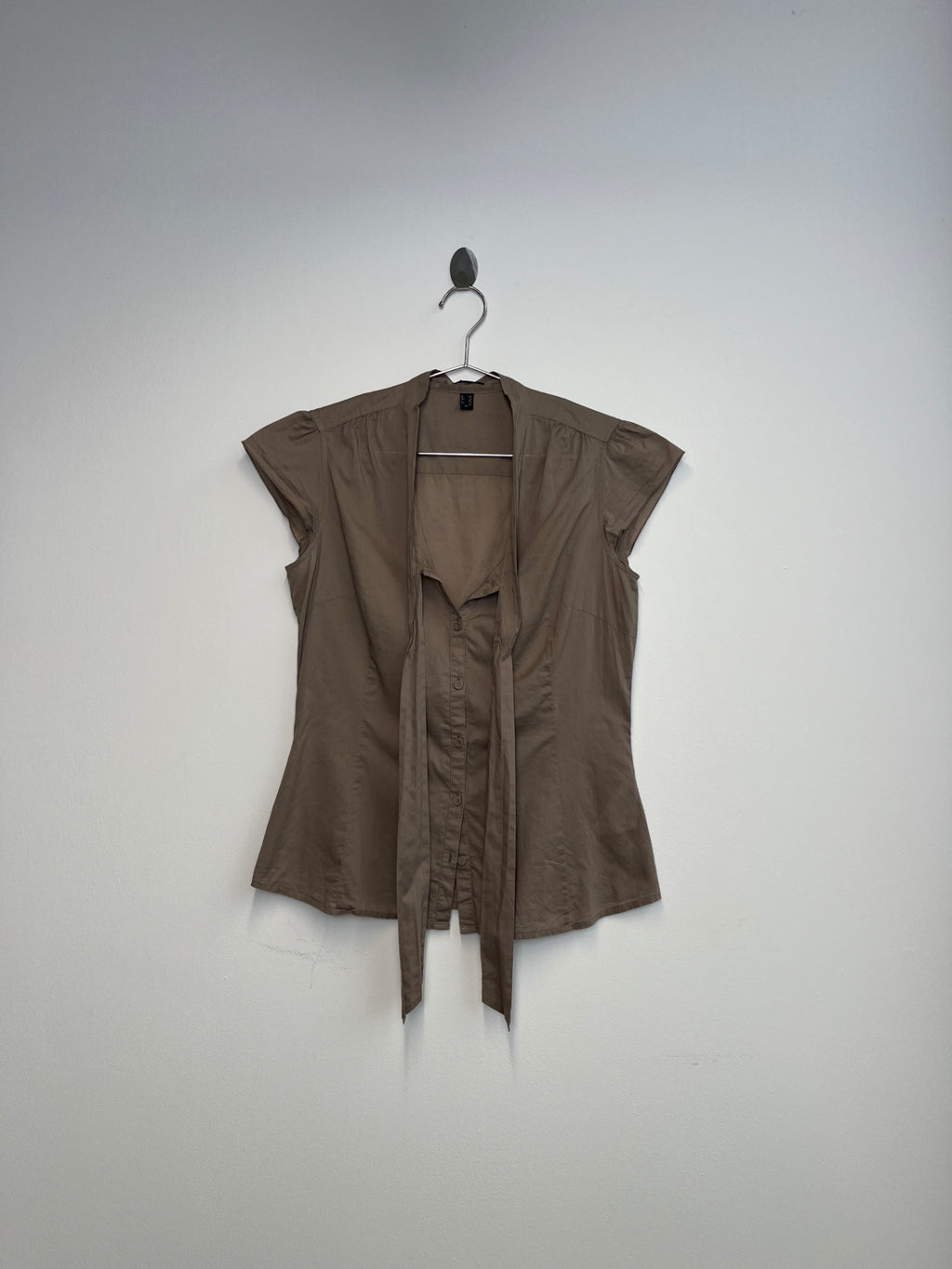 Brown Esprit Neck Tie Shirt