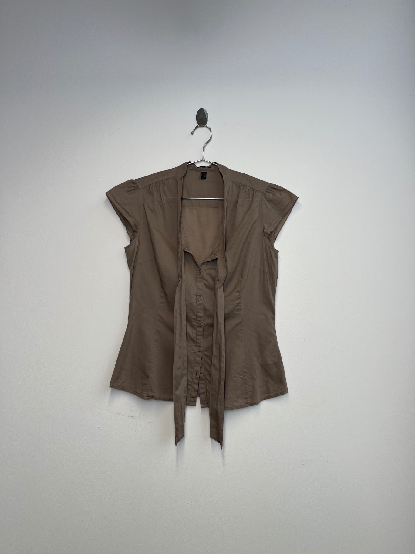 Brown Esprit Neck Tie Shirt