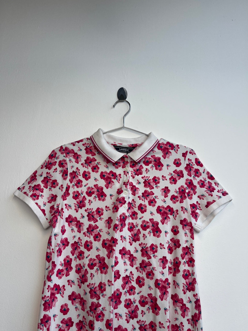 Lands'end Floral Golf Shirt