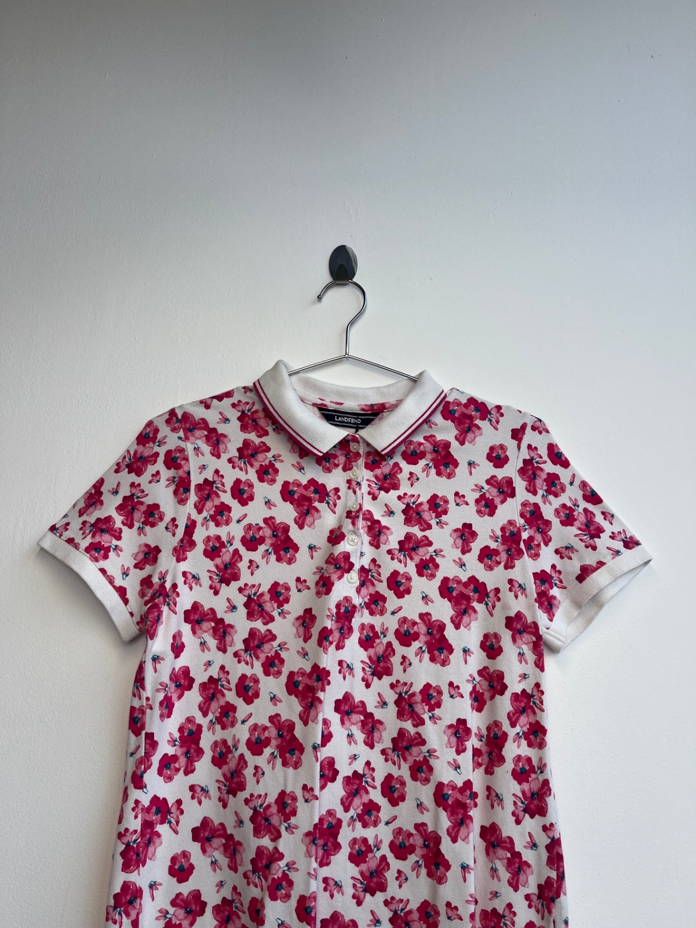Lands'end Floral Golf Shirt