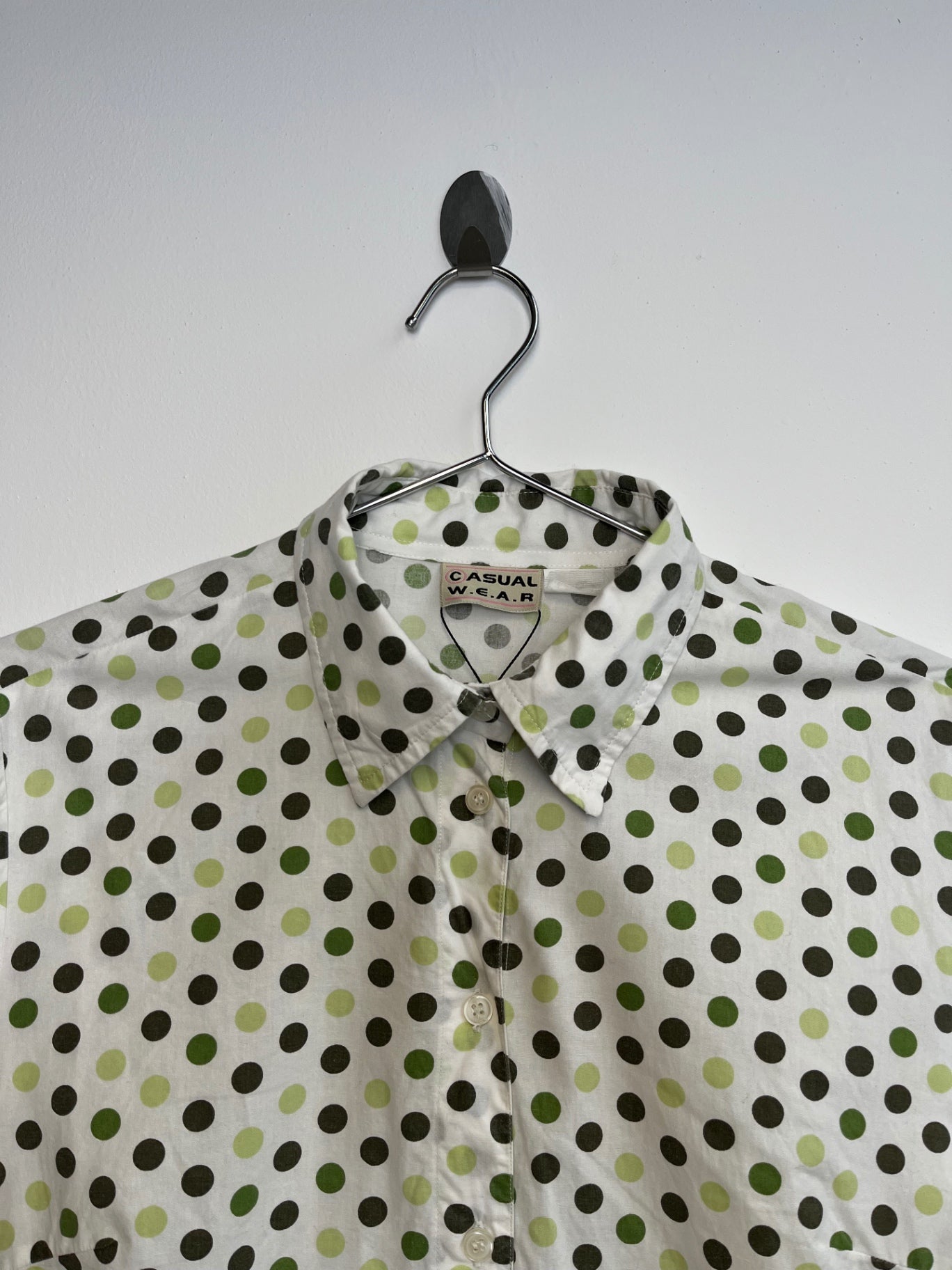 Green Polka Dot Blouse