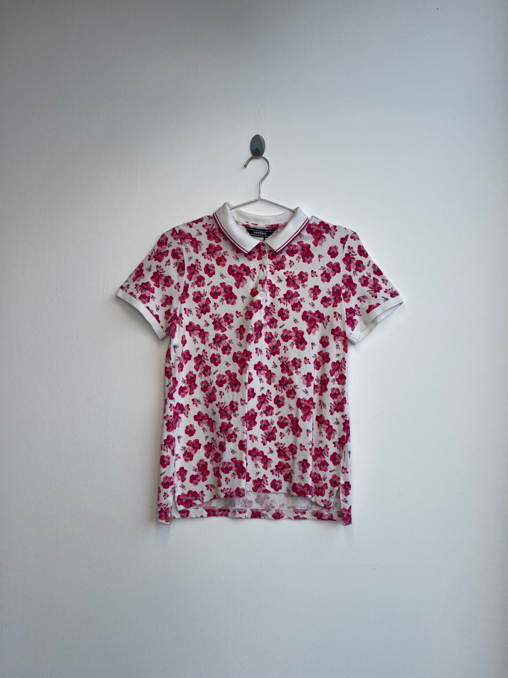 Lands'end Floral Golf Shirt