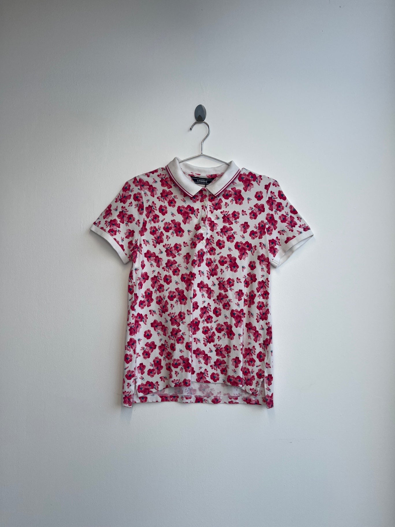 Lands'end Floral Golf Shirt