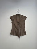 Brown Esprit Neck Tie Shirt