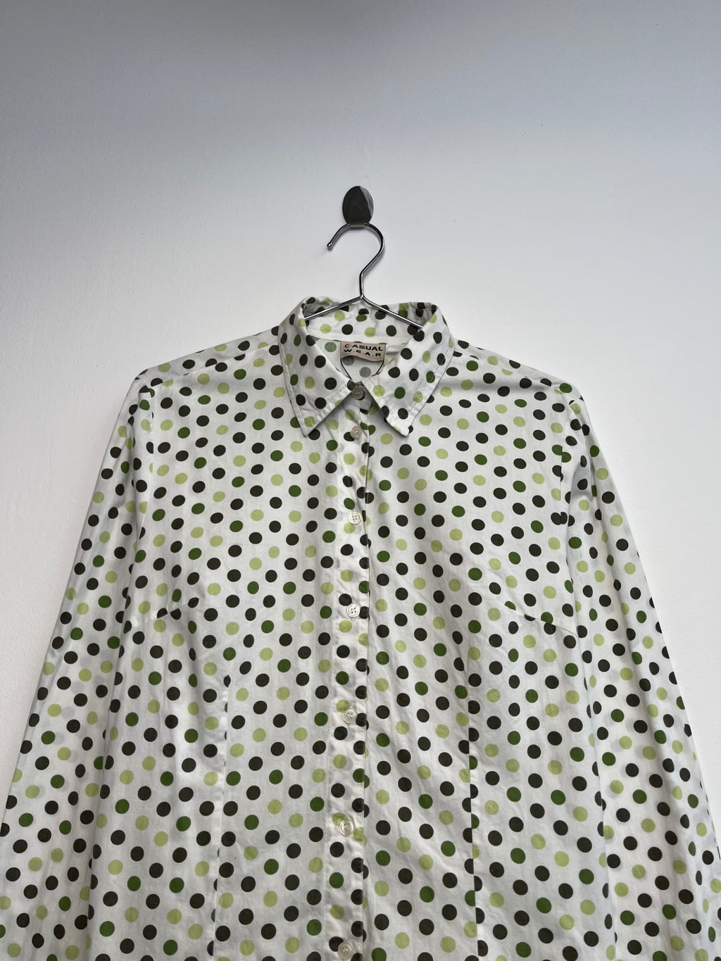 Green Polka Dot Blouse
