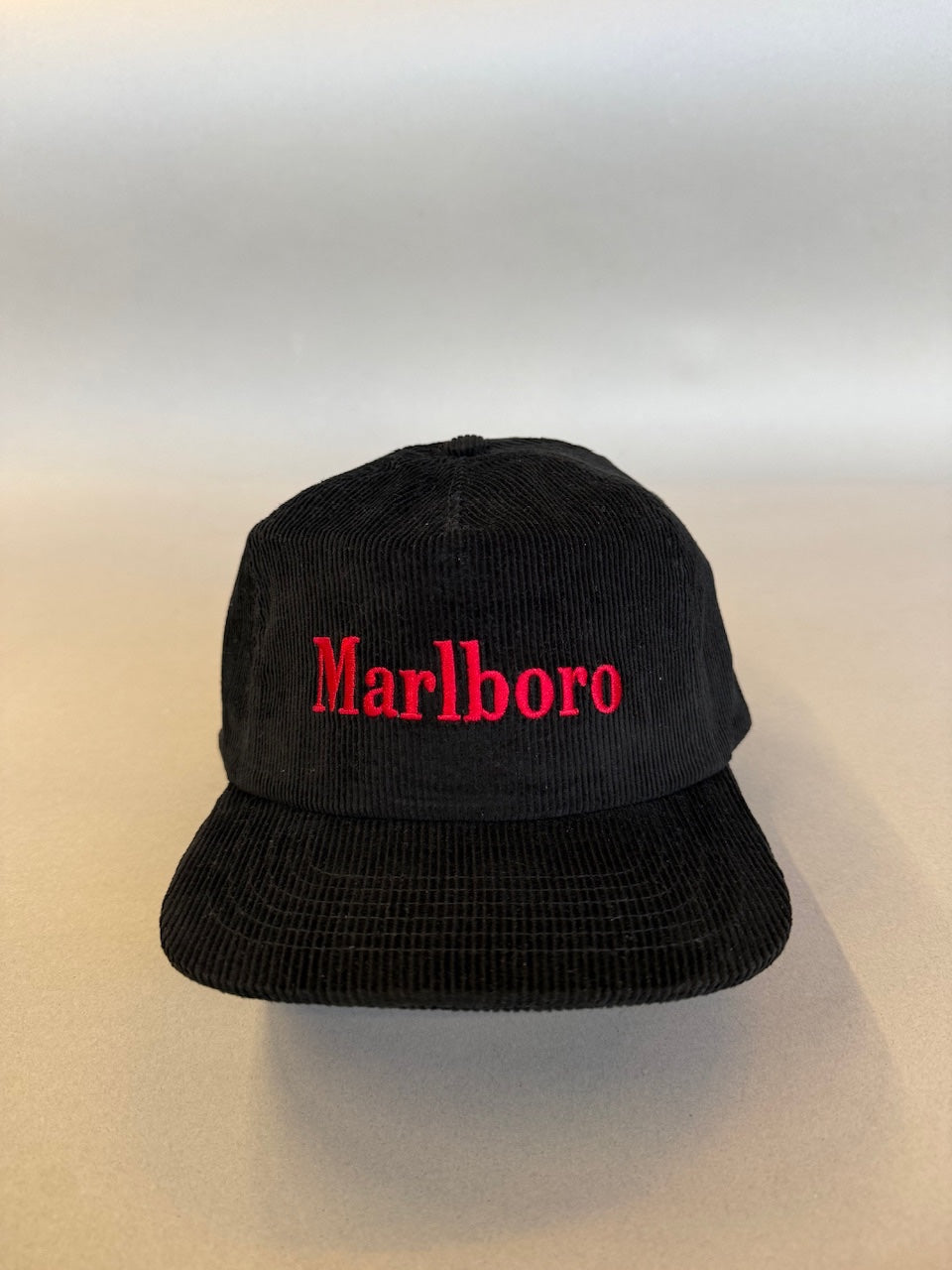 Black Marlboro Corduroy Cap