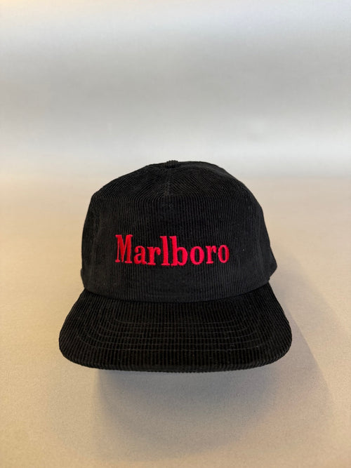 Black Marlboro Corduroy Cap