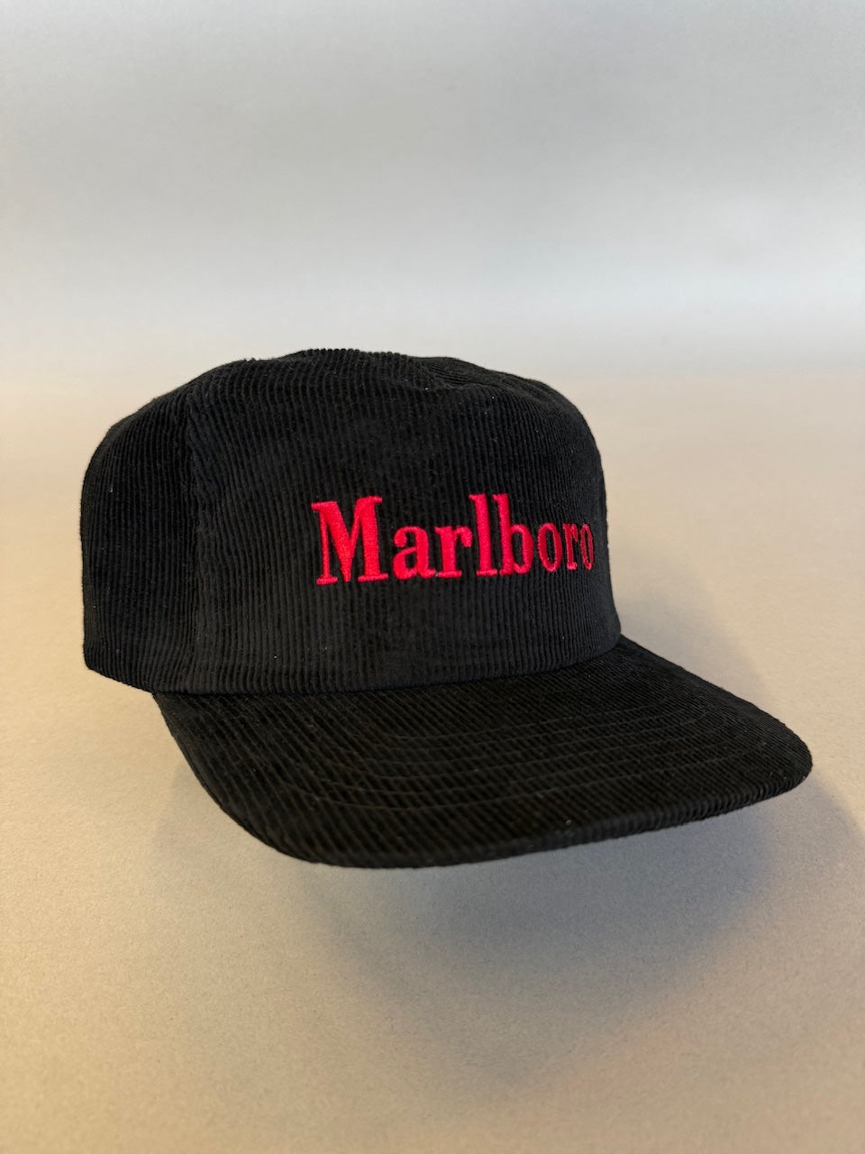 Black Marlboro Corduroy Cap