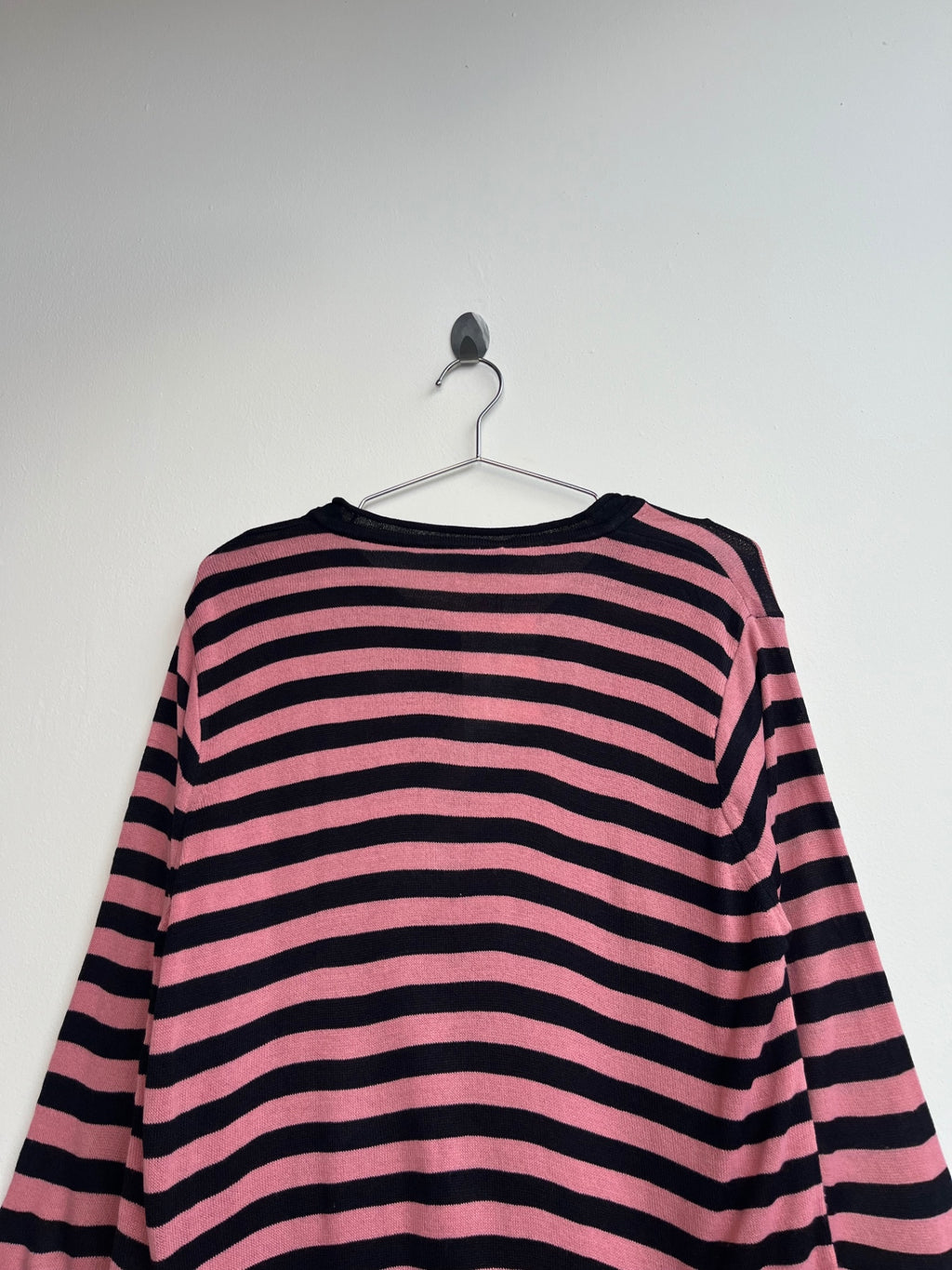 Pink and Black Striped Top