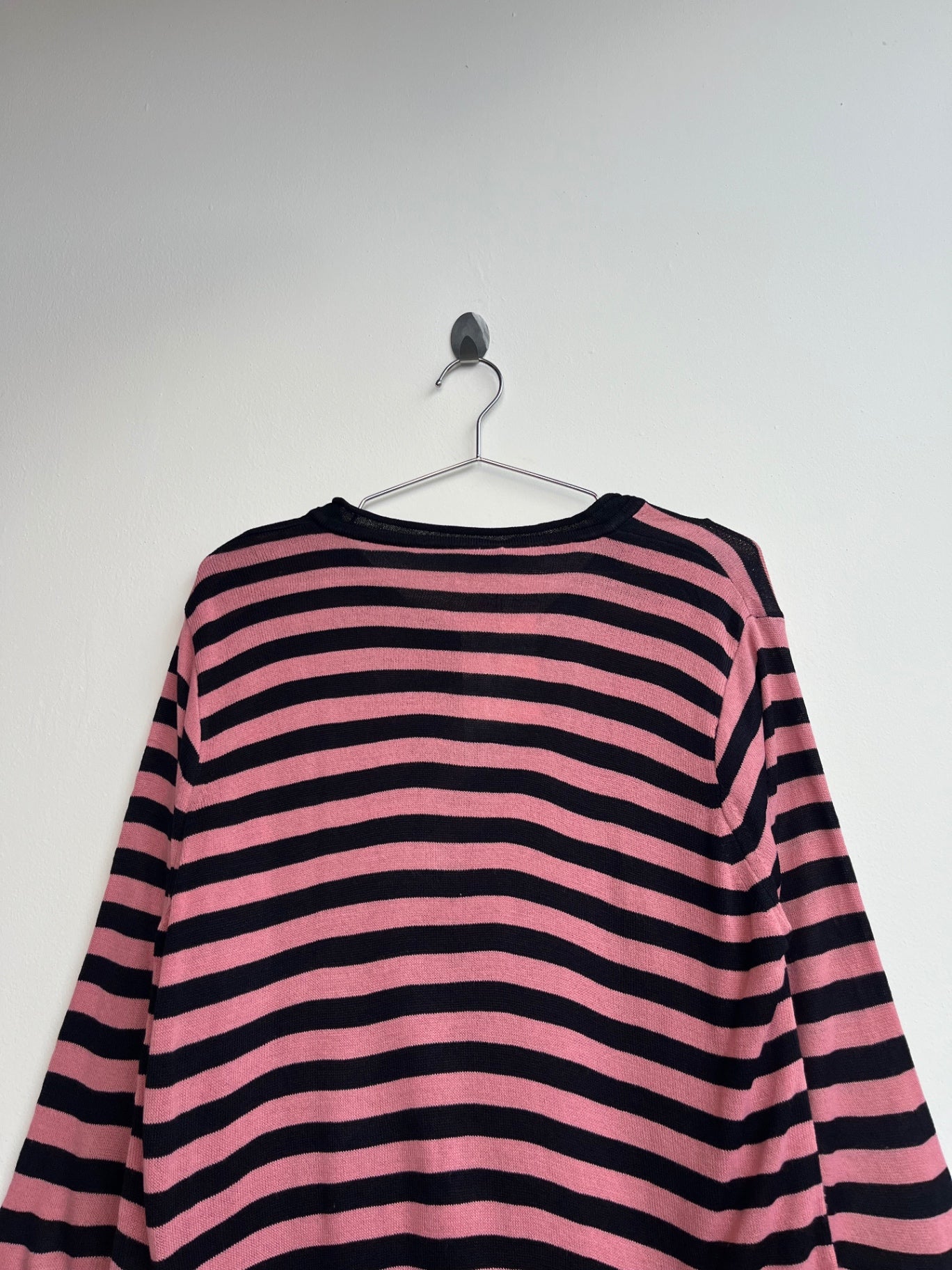 Pink and Black Striped Top