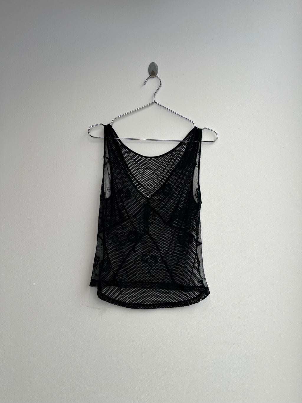 Black Lace Mesh Top