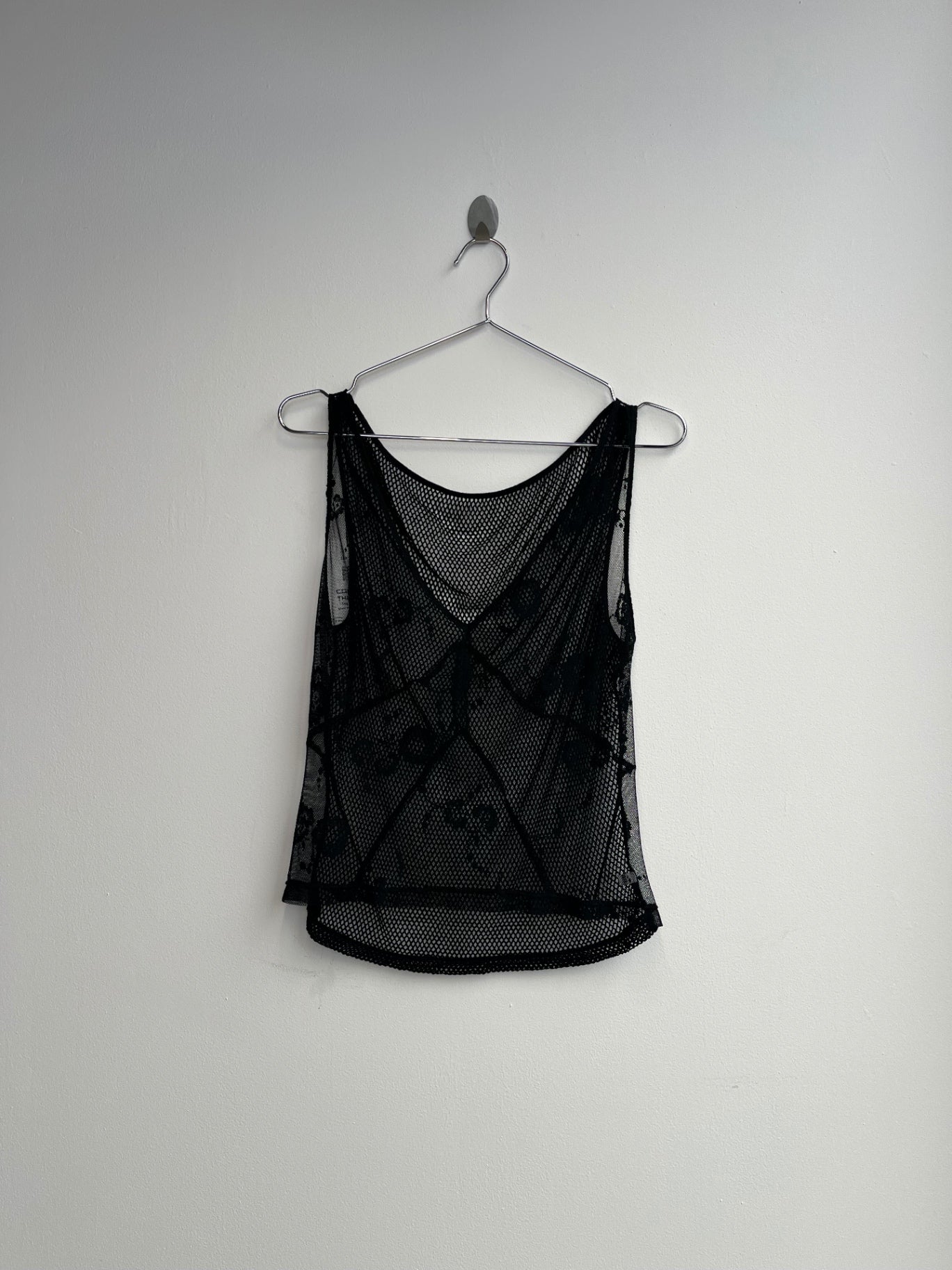 Black Lace Mesh Top