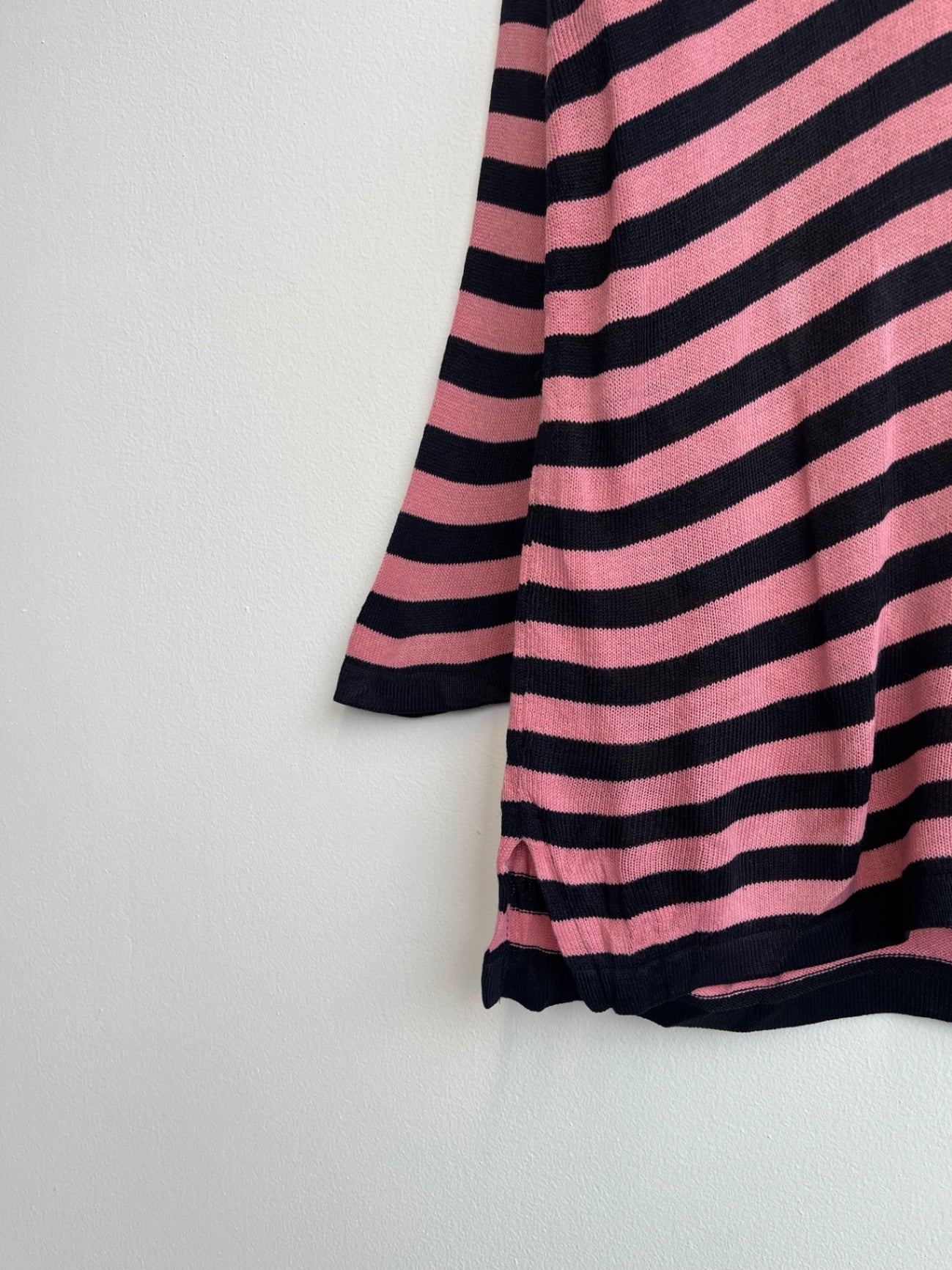 Pink and Black Striped Top
