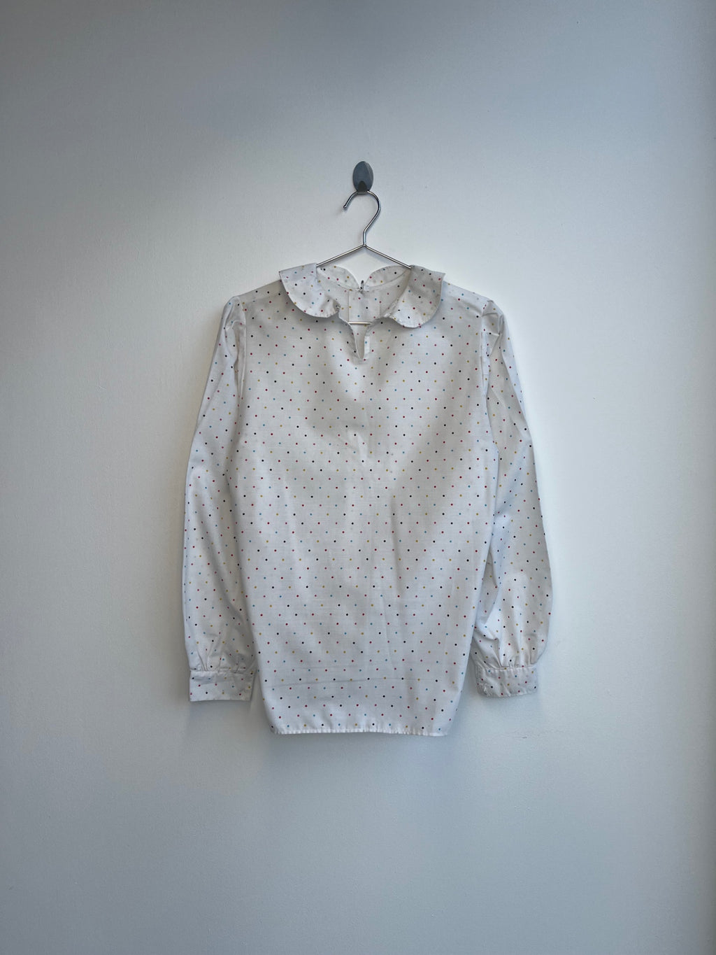 White Polka Dot Top