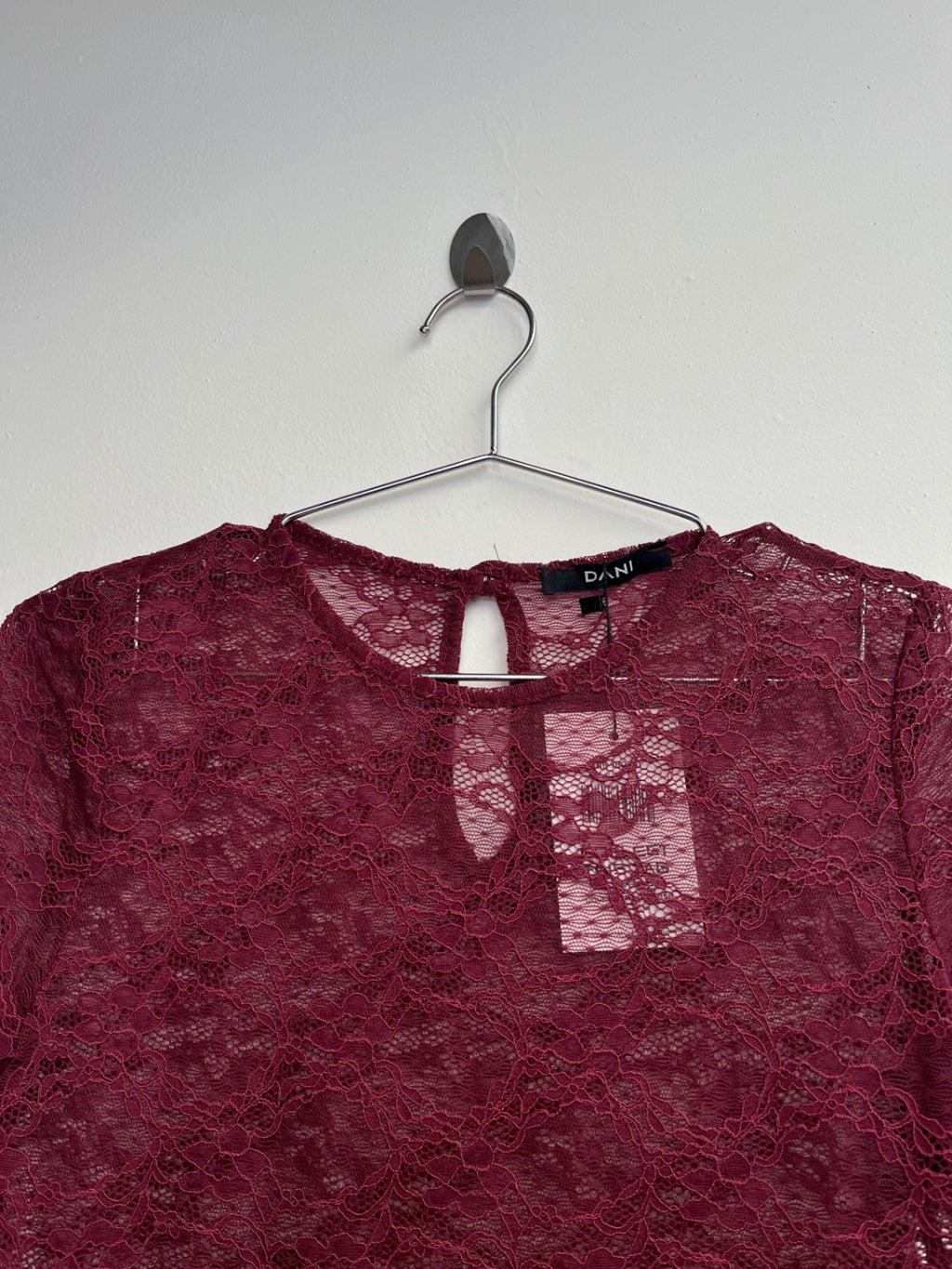 Dani Maroon Lace Top