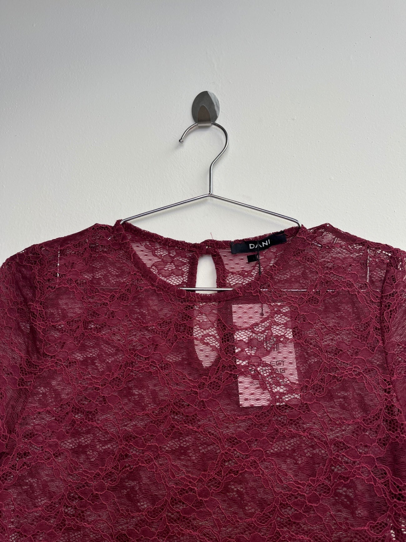 Dani Maroon Lace Top