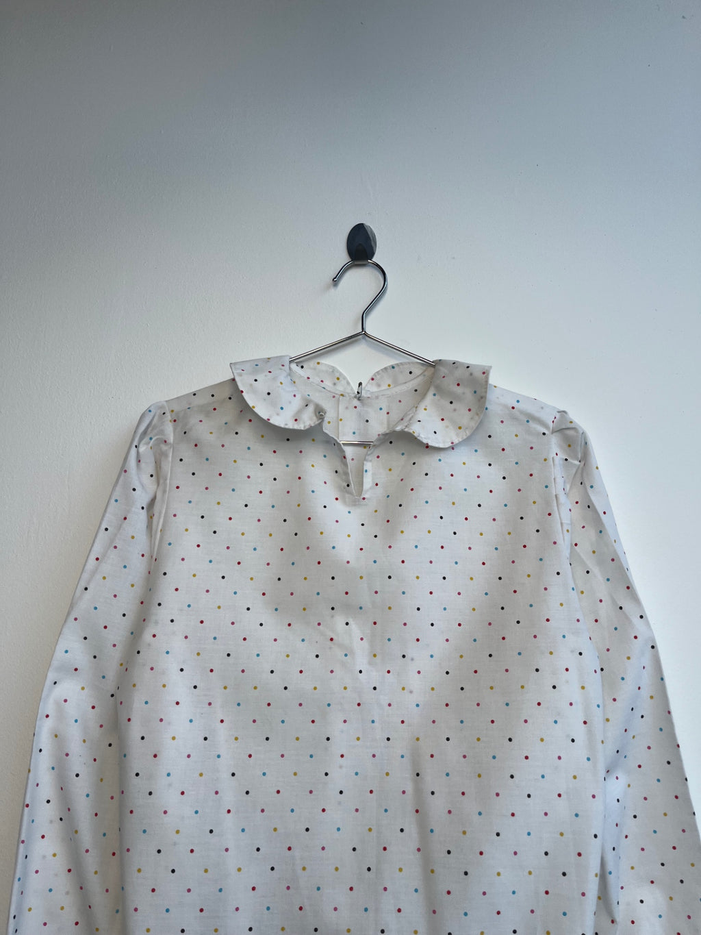 White Polka Dot Top