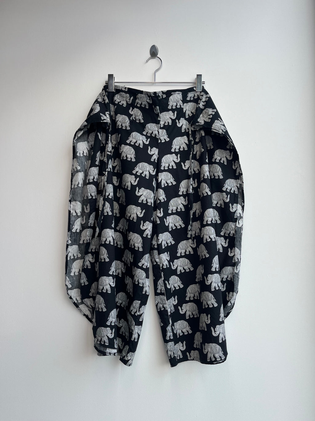 Elephant Print Tie Pants