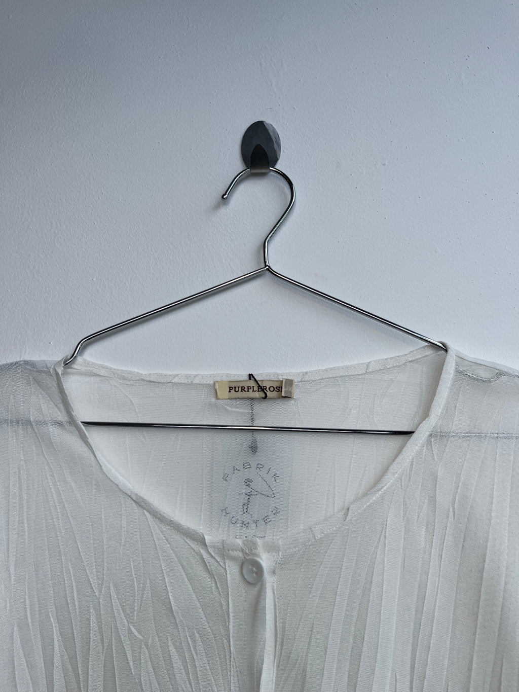 White PurpleRose Sheer Shirt