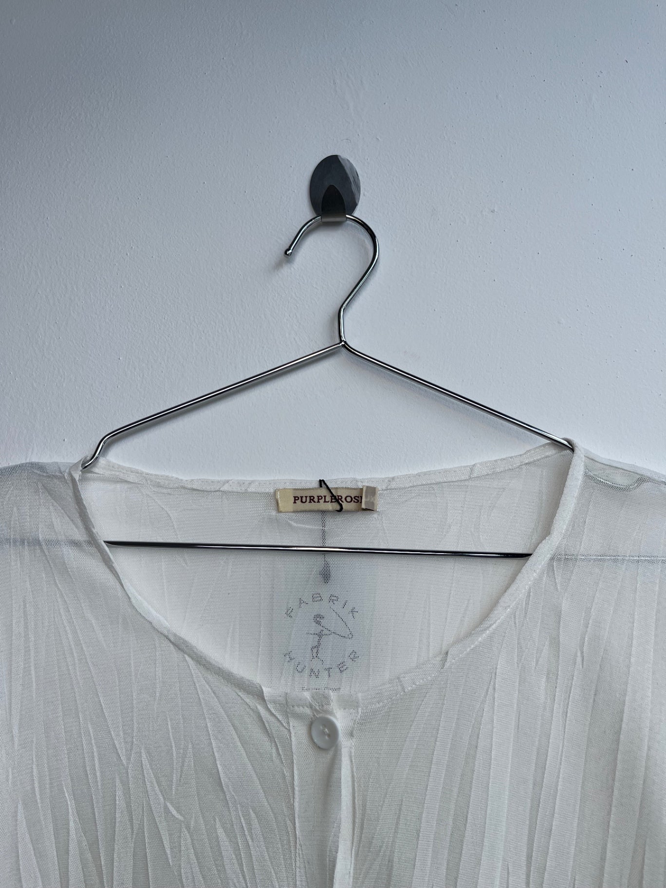White PurpleRose Sheer Shirt
