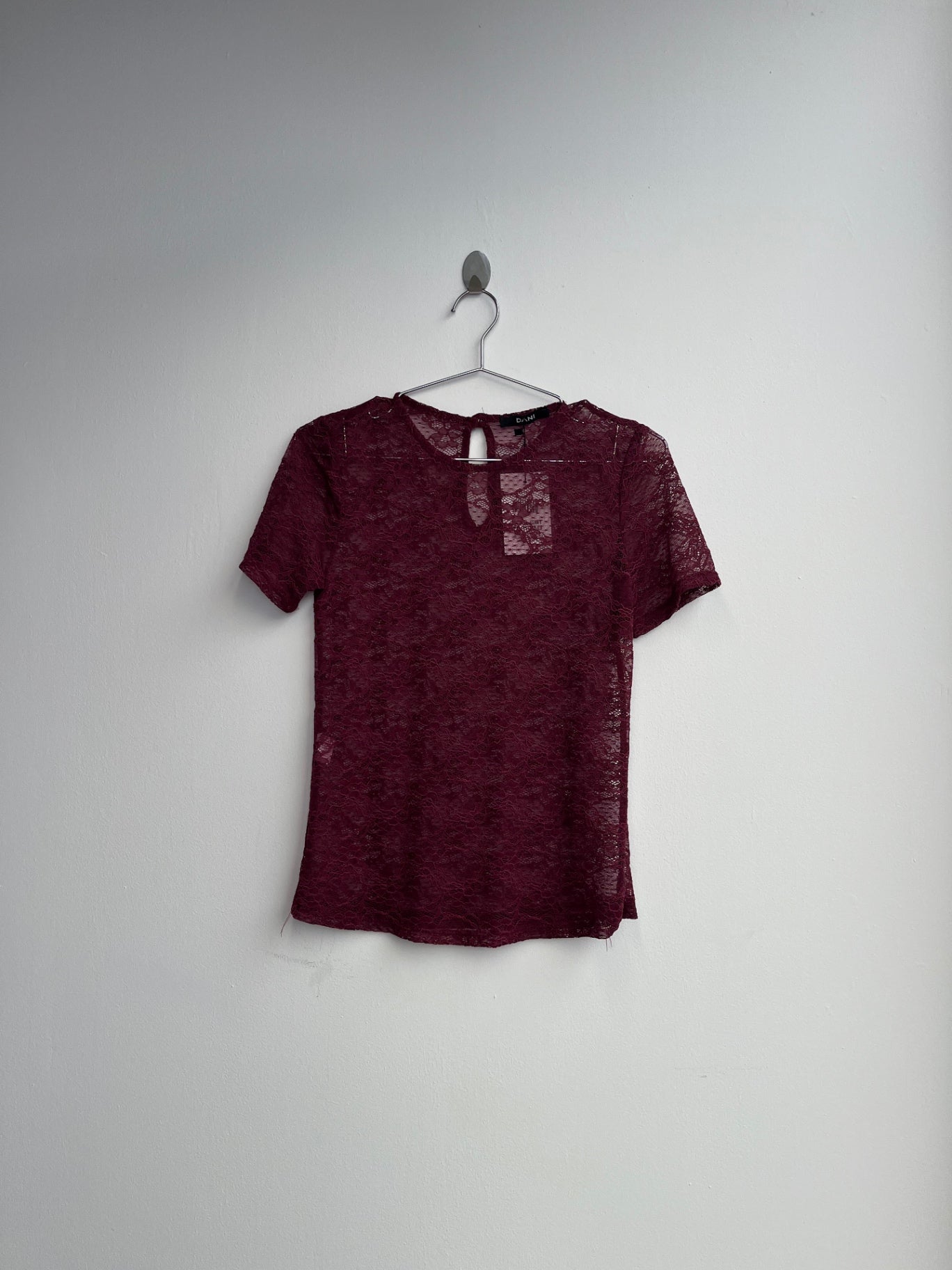 Dani Maroon Lace Top