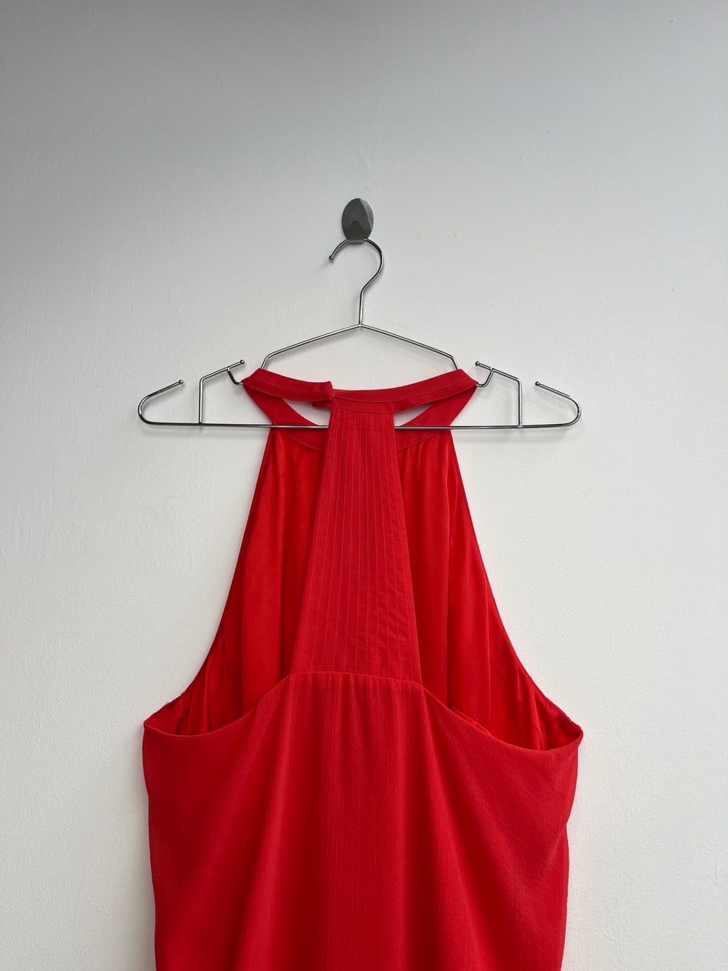 Red Flowy Halter Neck Top