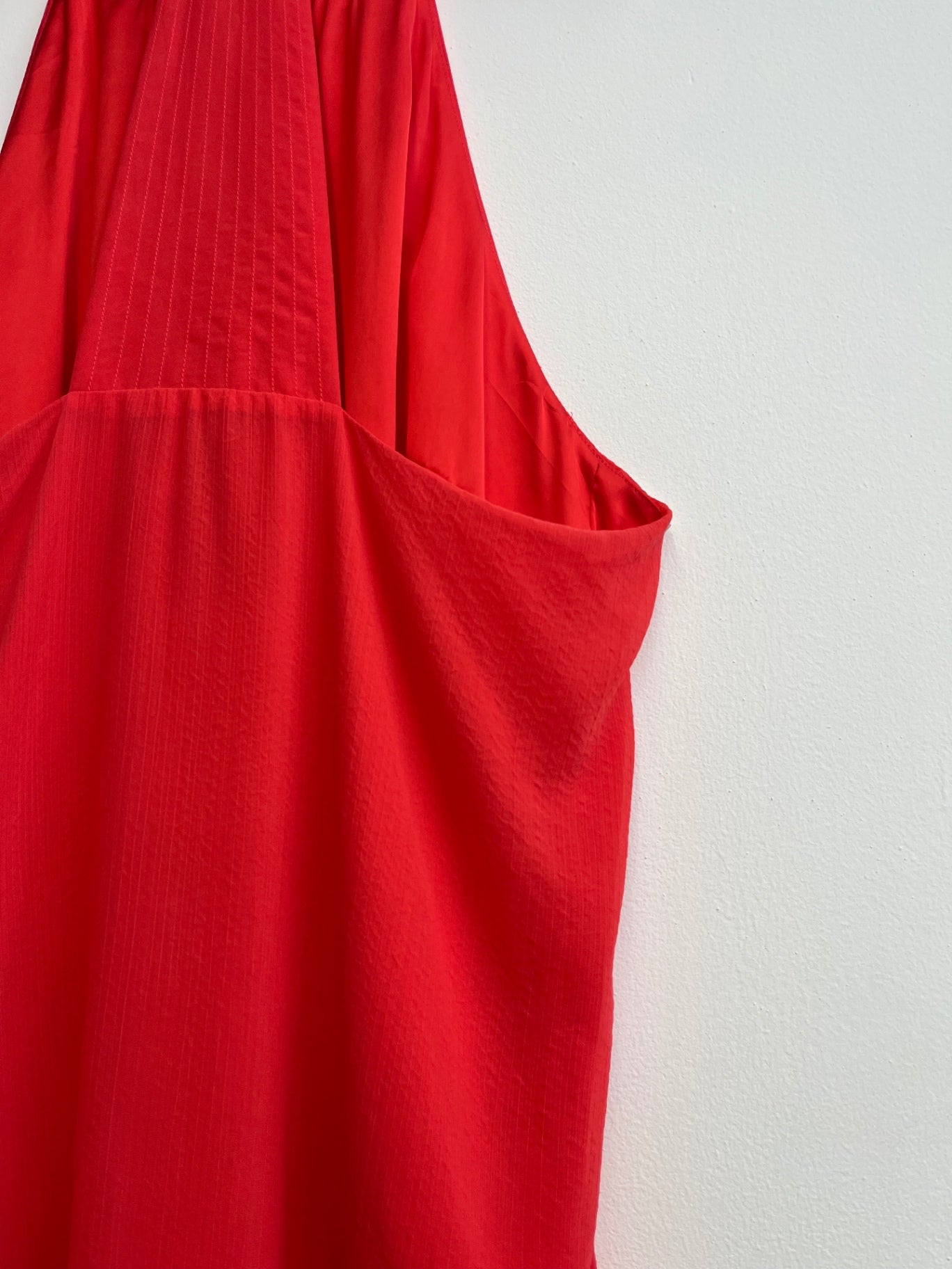 Red Flowy Halter Neck Top