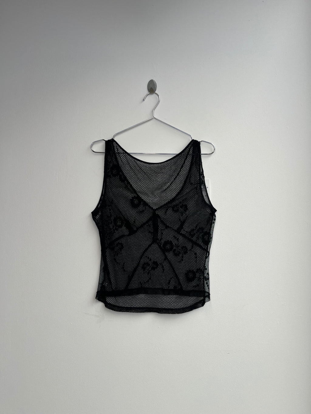 Black Lace Mesh Top