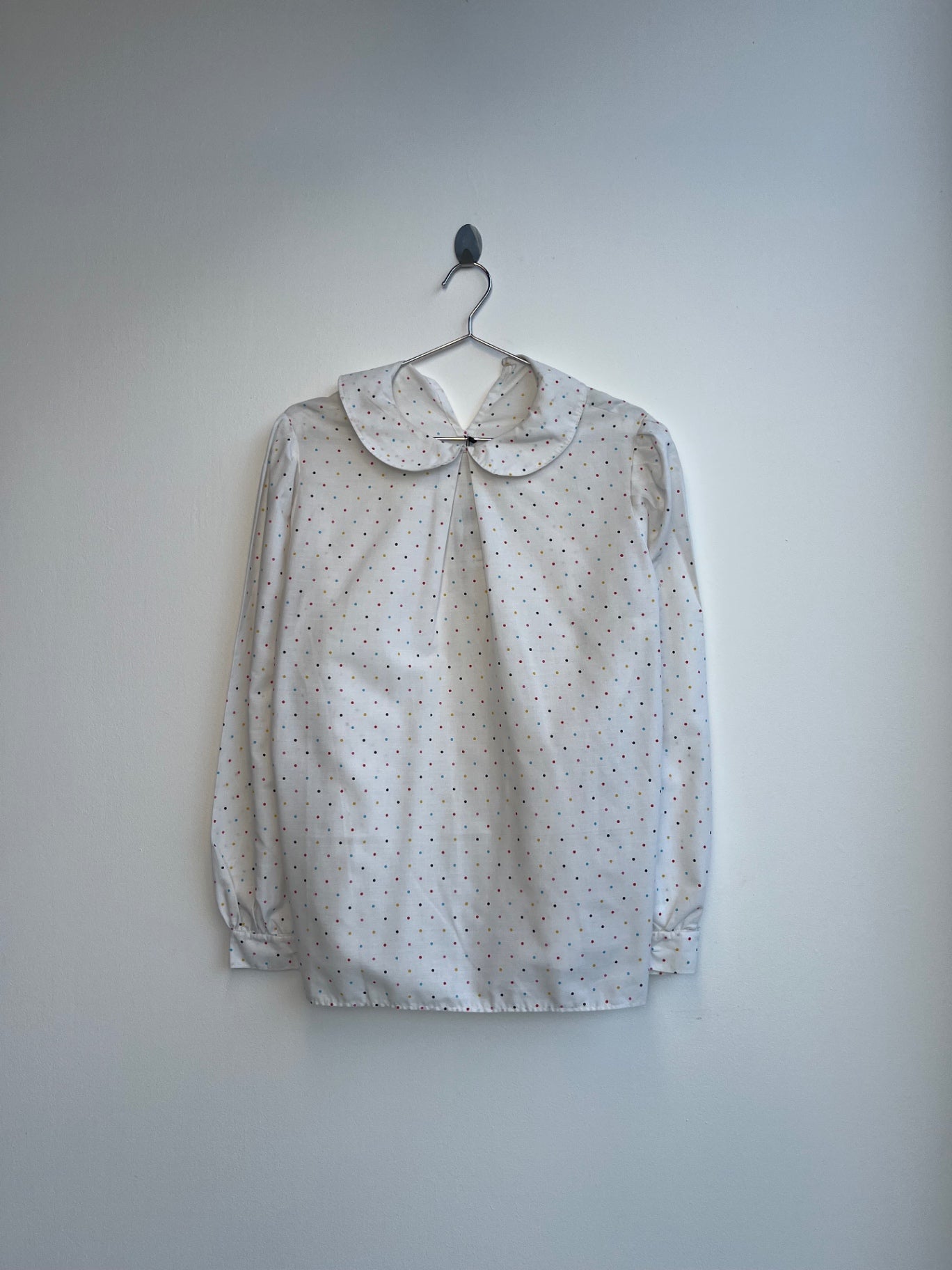 White Polka Dot Top
