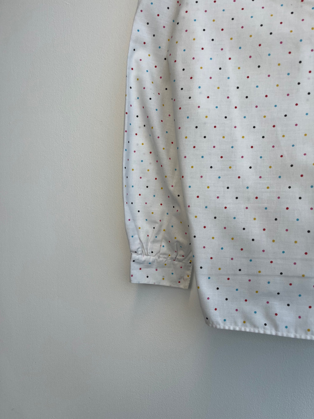 White Polka Dot Top