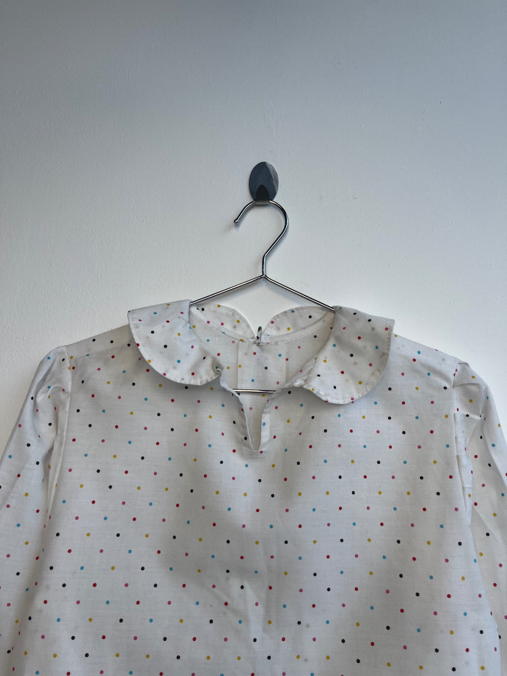 White Polka Dot Top