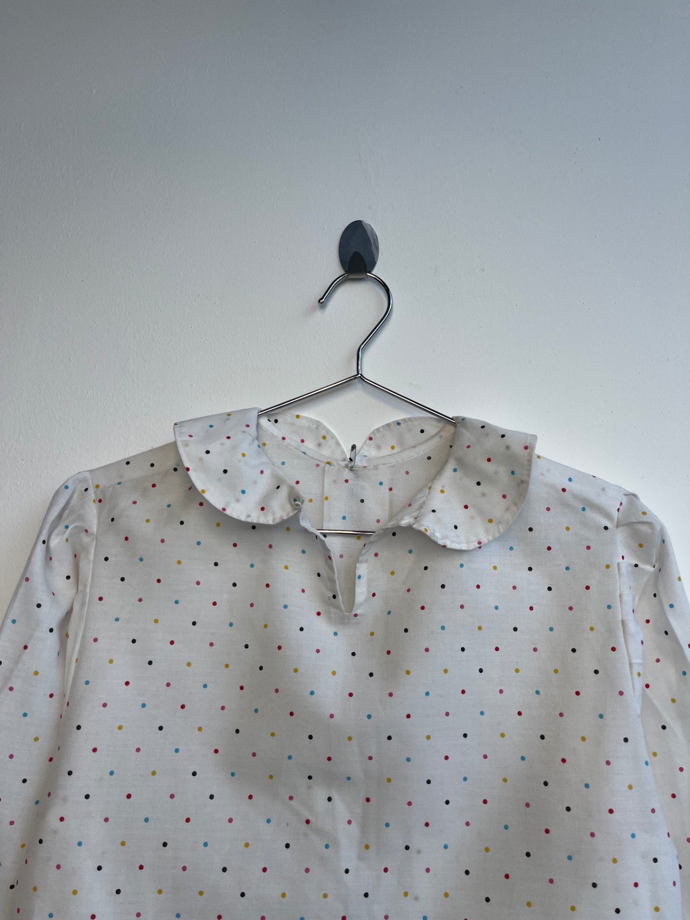 White Polka Dot Top